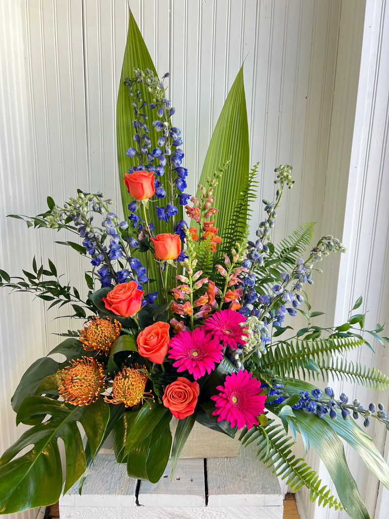 July funeral basket