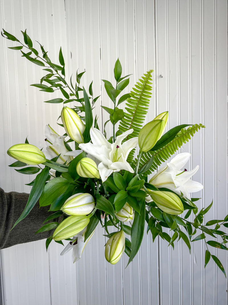 Lilies and Ruscus Bouquet