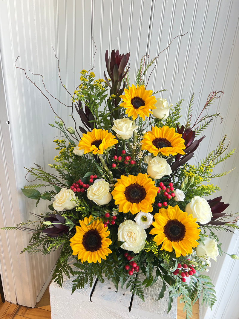 Corbeille funéraire Les Tournesols