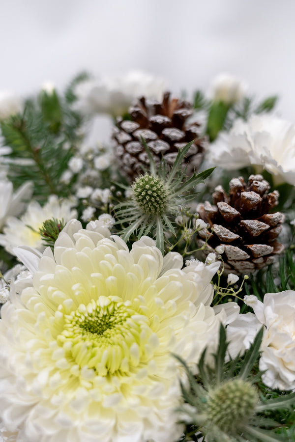 Arrangement floral de Noël "Le Flocon danseur"